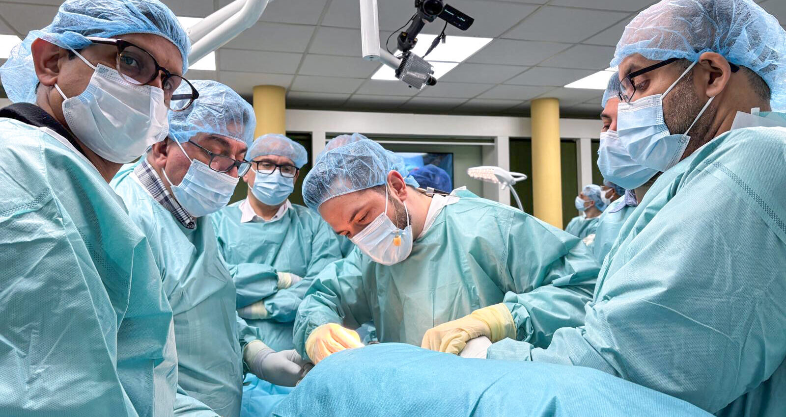 Operationsteam während Anatomie-Workshop, keine Implantate sichtbar